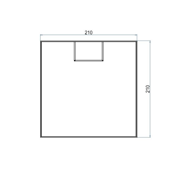 Produktbild UBD 210 207  -  Unterflur-Bodendose UBD 210 inkl. belegtem Deckel aus Chromstahl, geschliffen, und 1 Schnurauslass